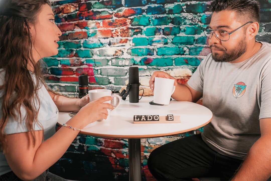 Two people having an open honest conversation