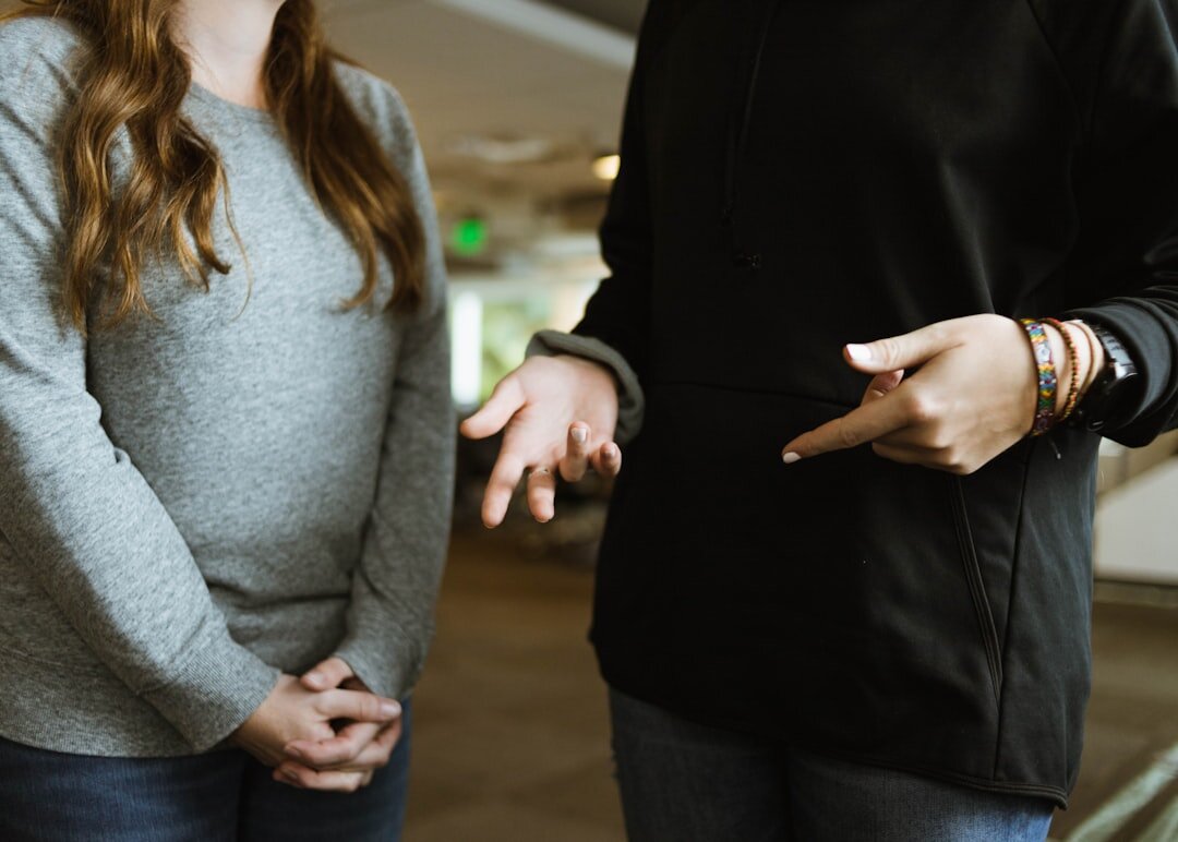 Two people having a supportive conversation